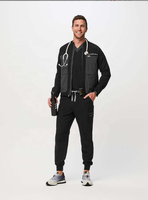Vêtements de travail personnalisables en polyester-coton à manches longues uniformes tissés à séchage rapide pour le lavage des mains pour les hôpitaux