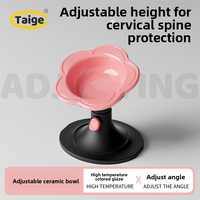 Gamelle en céramique pour chien, anti-renversement, anti-fuite, à large ouverture, avec support réglable en hauteur pour la protection de la colonne cervicale, portable, fabriquée en Chine