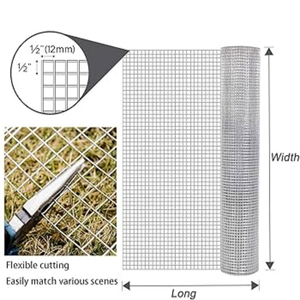 아연 도금 와이어 메쉬 롤 1/2 인치 사각 구멍 용접 메쉬 정원 펜싱 치킨 및 토끼 케이지 - Product Image 3