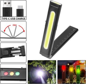 Lampe de travail <span class=keywords><strong>LED</strong></span> COB portable rechargeable, magnétique, avec stylo d'inspection, tournevis et règle <span class=keywords><strong>pour</strong></span> réparation automobile et situations d'urgence - Product Image 3