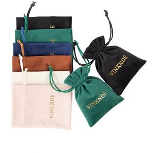 Custom Logo Recyclable Silk Velvet Jewelry Gift Pouch with <b>Gag</b> for Jewelry Watches & Glasses - Product Image 1
