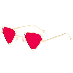 Lunettes de soleil vintage rétro personnalisées 2019 pour hommes et femmes, monture en alliage, protection UV400, forme triangulaire creuse - Product Image 1