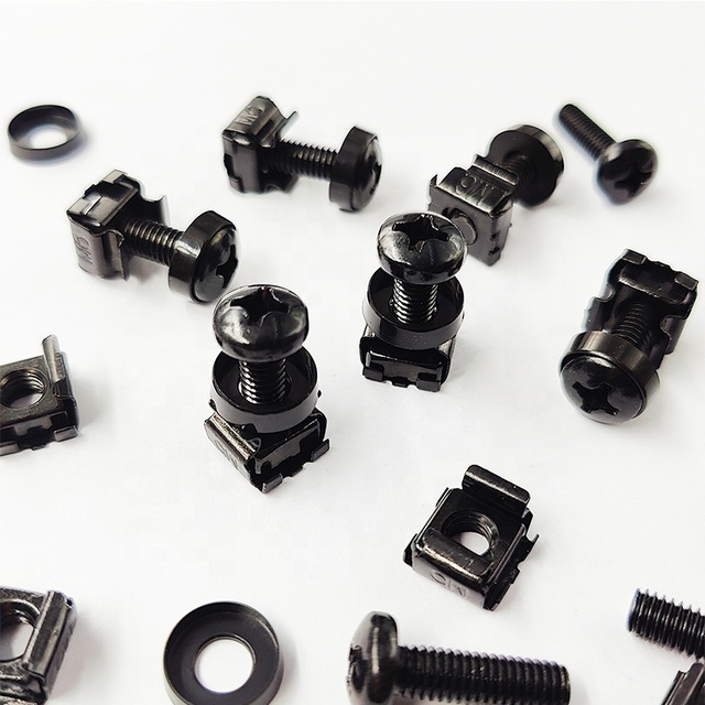 Black 8mm Lock M4 M6 M8 Cage Nut Fastener with Screws