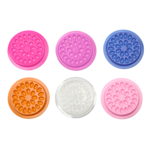 Colorful Flower Shape <b>Lash</b> Glue Tray Mat PVC <b>Adhesive</b> Holder for Eyelash Extension - Product Image 2