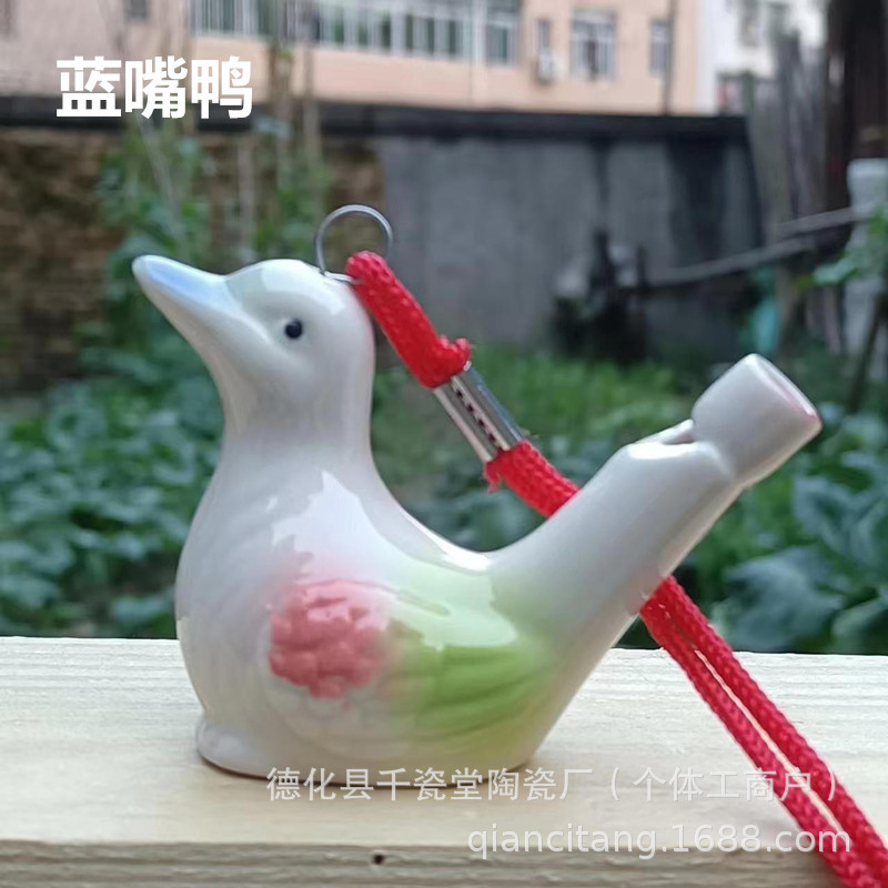 Blue-billed duck (with rope)