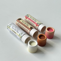 Soin de baume à lèvres pour bébé naturel biodégradable 0.3oz rouge à lèvres push up tube de papier emballage déodorant bâton conteneur