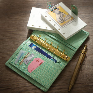 Carpeta Personalizada con Grabado de Cocodrilo, A8 M5, 5 Anillas, Mini Carpeta de Cuero PU, Libreta, Agenda, Planificador, Carpeta para Ahorrar Dinero - Product Image 4