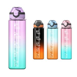 Large-capacity Transparent Plastic <b>Straw</b> Water <b>Cup</b>, Portable Sports Water Bottle for Summer, Shockproof - Product Image 1