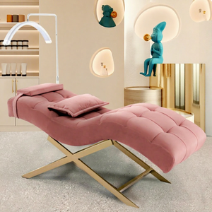 Cama para Pestañas Más Vendida, Muebles de Salón de Belleza de Metal, Mesa de Masaje de Acero Inoxidable, Muebles Modernos para Spa - Product Image 1