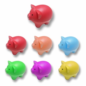 X-SB005 sıcak satış yumuşak sıkmak karikatür Pu köpük malzeme Anti domuz şekli stres topu domuz çocuklar için - Product Image 1