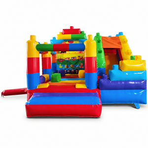 Château <span class=keywords><strong>gonflable</strong></span> commercial avec blocs de construction, combo <span class=keywords><strong>gonflable</strong></span> avec souffleur pour enfants et adultes, <span class=keywords><strong>location</strong></span> pour fêtes - Product Image 2
