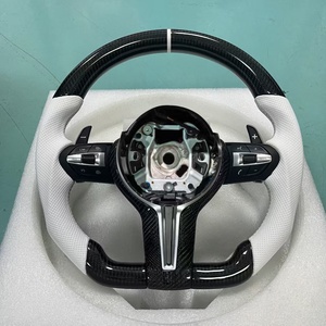 Volante de Fibra de Carbono para <span class=keywords><strong>BMW</strong></span> F87 M3 F82 <span class=keywords><strong>M5</strong></span> F10 F12 M6 F06 F07 F30 F31 F01 F20 F21 F22 F32 F33 F36, Piezas de Auto de Cuero - Product Image 1