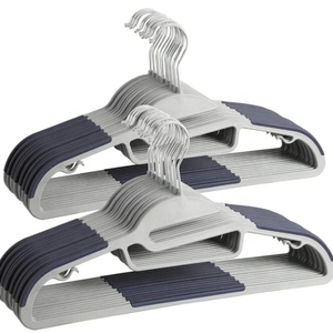 Cintres à linge durables avec coussinets antidérapants Cintres à glissement facile et peu encombrant pour fermer Lot de 50 cintres en plastique, - Product Image 1
