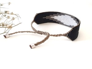 Best Seller Black Shiny Loom <span class=keywords><strong>braccialetti</strong></span> personalizzati <span class=keywords><strong>con</strong></span> <span class=keywords><strong>perline</strong></span> terminali placcati in acciaio inossidabile intrecciati a mano <span class=keywords><strong>con</strong></span> bracciale <span class=keywords><strong>con</strong></span> <span class=keywords><strong>perline</strong></span> Miyuki Delica - Product Image 4