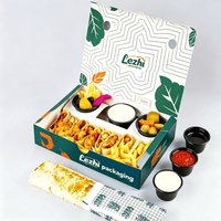 Op maat gemaakte vouwbare hoogwaardige papieren doos voor voedsel, snacks, gedroogd fruit en gezonde geschenkverpakkingen met sausbakje