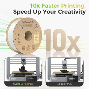 Filamento Creality Hyper PLA de 1.75mm Blanco, Filamento para Impresora 3D, Material de Impresión de Alta Velocidad, Bobina de 1kg - Product Image 3