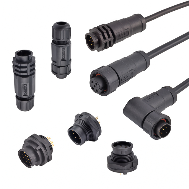 Plastic E10 IP67 Waterproof Front/Rear Snap-in Female Socket 2PIN 6/8 Pin Hole Type for Smart Agriculture 5G