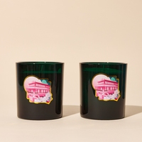 Bougie votive en verre de cire de soja d'aromathérapie à la main avec parfum de lavande luxueux à mèche unique pour la décoration de Noël à la maison