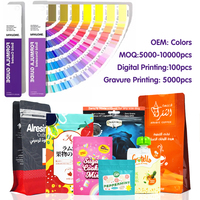Op Maat Bedrukte Snelle Productie Matte Afwerking Fruitpoeder Verpakking Food Grade Vochtbestendige Platte Bodem Ziplock Mylar Tas
