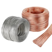 Fil de terre plat tressé en cuivre étamé 1,5-240 mm² pour connexion souple de conducteurs nus