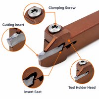 Outil de tournage pour aléseuse de face CNC MGEHL2525-3T21H, porte-outil en acier à ressort compatible avec les plaquettes MGMN MGGN