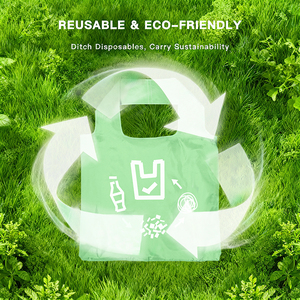 Sacs de shopping écologiques de haute qualité, imperméables, pliables, en nylon, en polyester, sacs de shopping pliables, sacs de shopping recyclables avec impression de logo - Product Image 6