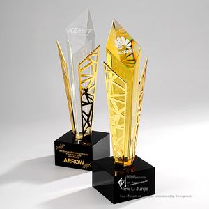 सुपर हाई-ग्रेड मेटल क्रिएटिव ट्रॉफी विनिर्माण कंपनी उत्कृष्ट टीम पुरस्कार वार्षिक बैठक के लिए क्रिस्टल लेटरिंग - Product Image 4