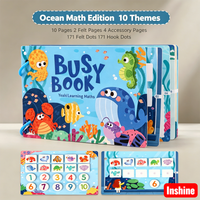 Livre d'activités pour tout-petits sur les animaux de la ferme, livre silencieux d'apprentissage précoce, livre d'activités en feutre sur l'alphabet, jouet éducatif préscolaire Montessori