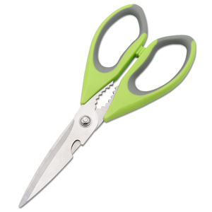 <b>Kitchen</b> <b>Scissors</b> Stainless Steel Green Straight Head Household Use - Product Image 5