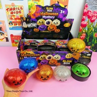 Jouet Squishy Halloween Noir Cage Or Paillettes Perles Anti-Stress à Presser et à Étirer