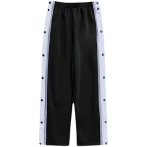 <span class=keywords><strong>Pantalones</strong></span> deportivos de <span class=keywords><strong>baloncesto</strong></span> para hombre, estilo americano, de cintura media, con contraste de color, de pierna recta, con botones, de corte ancho, para entrenamiento. - Product Image 5
