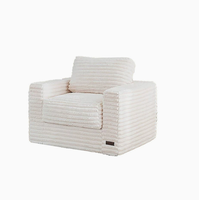 Fauteuil géant en mousse compressée moderne pour salon, en mousse haute densité personnalisée