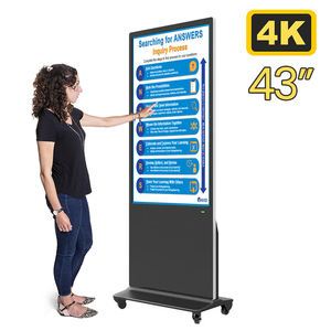 Ons Voorraad Levering 43 Inch 4K Vloerstaande Videospeler Touchscreen Digitale Bewegwijzering Totem Voor Reclame En Informatie - Product Image 1