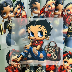 Vente en gros DTF prêt à presser vente en gros personnalisé corps <span class=keywords><strong>Betty</strong></span> Design presse à chaud autocollants transfert de chaleur transfert vinyle sur t-shirt - Product Image 4