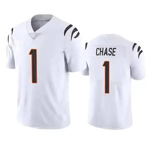 Camisetas de fútbol del equipo CIN para hombres 9 Joe Burrow 1Ja 'Marr Chase 2 McPherson Stitched American Football Game Limited Jersey Shirts - Product Image 6