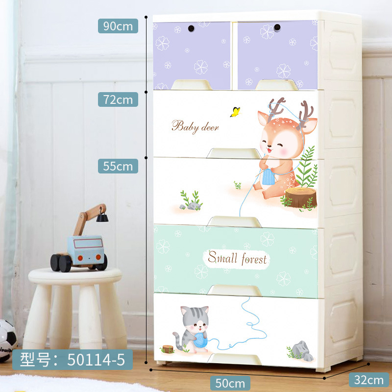 Bestseller Pp Baby Plastic Kast Kinderen Lade Opslag Cartoon Kast Organizer Voor Kids