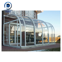 Prima Smart Mobile Pliant-Rétractable Structure En Verre Sunroom Auvent De Pluie Électrique Moderne pour Hôtel Villa Balcons Cour