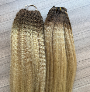 Nouvelle Tendance 2026 – Extensions de Cheveux Humains 100% Naturels, Ondulés et Raides, Effet Plume, Couleur Balayage T2-p18/60, 18 Pouces, pour Crochet - Product Image 6