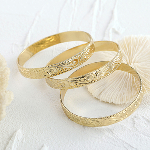 Hawaiian Jewelry Wholesale Luxury New Hot Selling Gold Plated <strong>Copper</strong> <strong>Bangles</strong> Jewelry Women Wholesale - Product Image 5