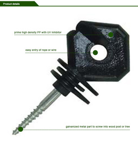 <span class=keywords><strong>Isolateur</strong></span> annulaire à visser en acier galvanisé pour fil de clôture électrique et corde poly jusqu'à 4 mm, résistant aux chocs, couleur personnalisée - Product Image 1