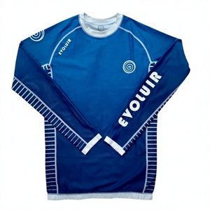 <b>Dragon</b> AZ BJJ Rash Guard-Long Sleeve Compression Top Minimalist Retro Design Breathable Quick Dry 240g Polyester/Cotton Fabric - Product Image 5