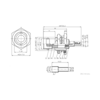 Connecteur coaxial RF BNC-C-KY1.5, connecteur femelle de type BNC, sertissage RG316 RG174