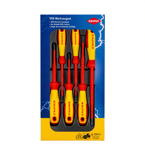 Juego de Destornilladores Aislados Knipex VDE de 6 Piezas, Herramientas para Electricistas - Product Image 1