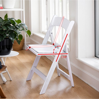 Chaise pliante d'extérieur en résine blanche et noire de haute qualité pour événements et mariages, légère, vente en gros