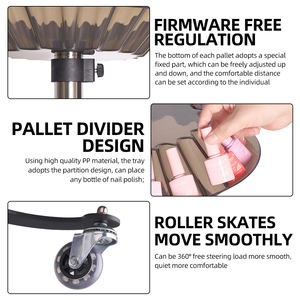 Bandeja de gran capacidad, patines de ruedas, diseño de esmalte de uñas, estante de exhibición para salón de uñas - Product Image 4