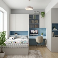 Armoire de chambre principale en bois massif, finition mate, avec système de tirage dissimulé, rangement latéral encastré et miroir