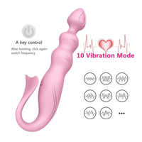Weibliches Orgasmus-Masturbationsgerät USB Geräuschloser Meerjungfrauen-Vibrator 10 Frequenzen 100% Wasserdicht Latex Silikon/ABS
