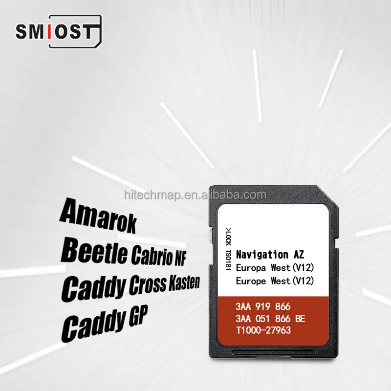 SMIOST CID peta navigasi Google Card Navig 3 tahun garansi SD Custom untuk VW kartu SD GPS Navigator 8GB AZ V12