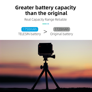Batterie au lithium-ion Telesin, batterie de remplacement pour les caméras d'action GoPro <span class=keywords><strong>Hero</strong></span> 12/11/10/9 -- Batterie <span class=keywords><strong>Go</strong></span> <span class=keywords><strong>Pro</strong></span> - Product Image 3
