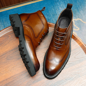 Botas Chelsea de Tobillo para Hombre, de Cuero Genuino, Impermeables, Estilo Occidental, para Trabajar, Nueva Moda 2025 - Product Image 2